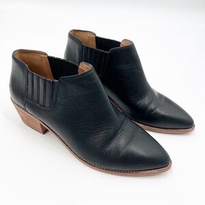 Madewell Ankle Chelsea Black Leather Pointed Toe Chelsea Boots